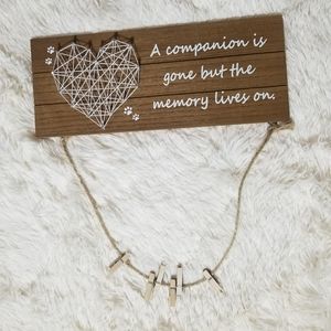 Farmhouse style picture frame holder with clips dog gone